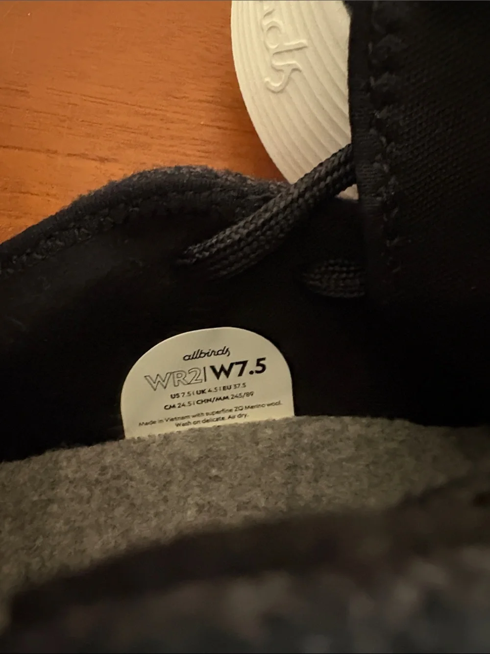 allbirds Women's Black Knit Runner Go with White Sole